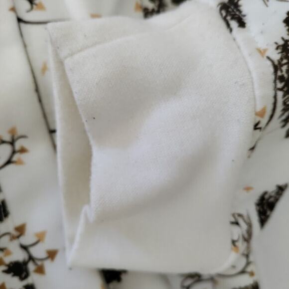 Raw Blue Hoodie Heavyweight Full Zip Men's 2XL All Over Print Trees - Picture 15 of 16